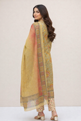 3 PCS UNSTITCHED SUIT|FABRIC Lawn90/70 #1004