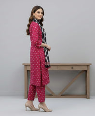 3 PCS UNSTITCHED SUIT|FABRIC Lawn90/70 #1004