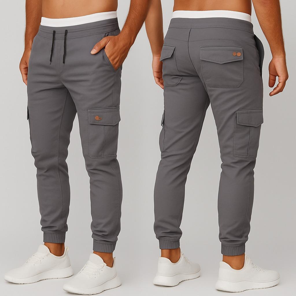Streachable Camel Grey 6 Pocket