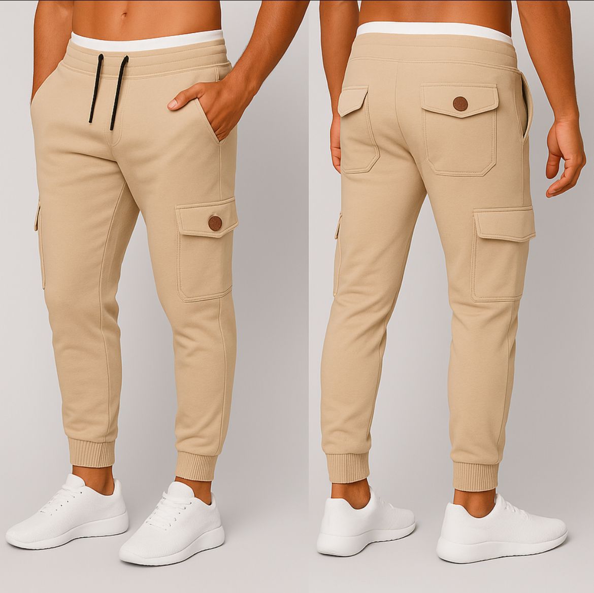 Streachable Camel Beige 6 Pocket