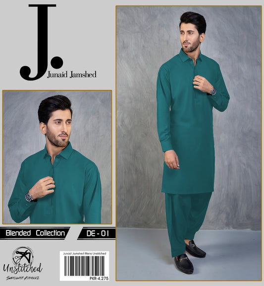 J. Wash n Wear Unstitched Suit for Men's
