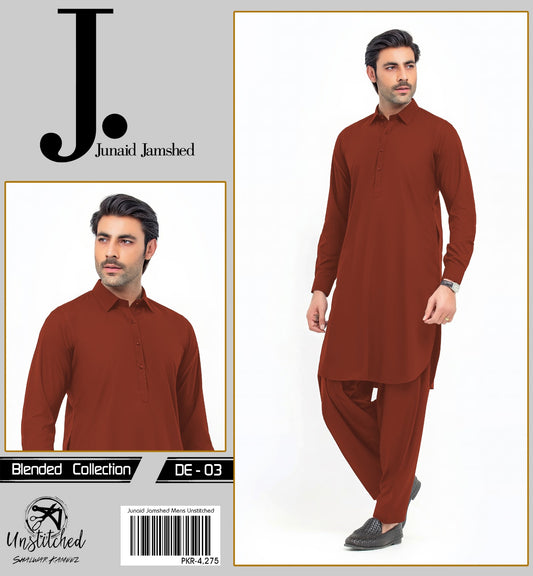J. Wash n Wear Unstitched Suit for Men's