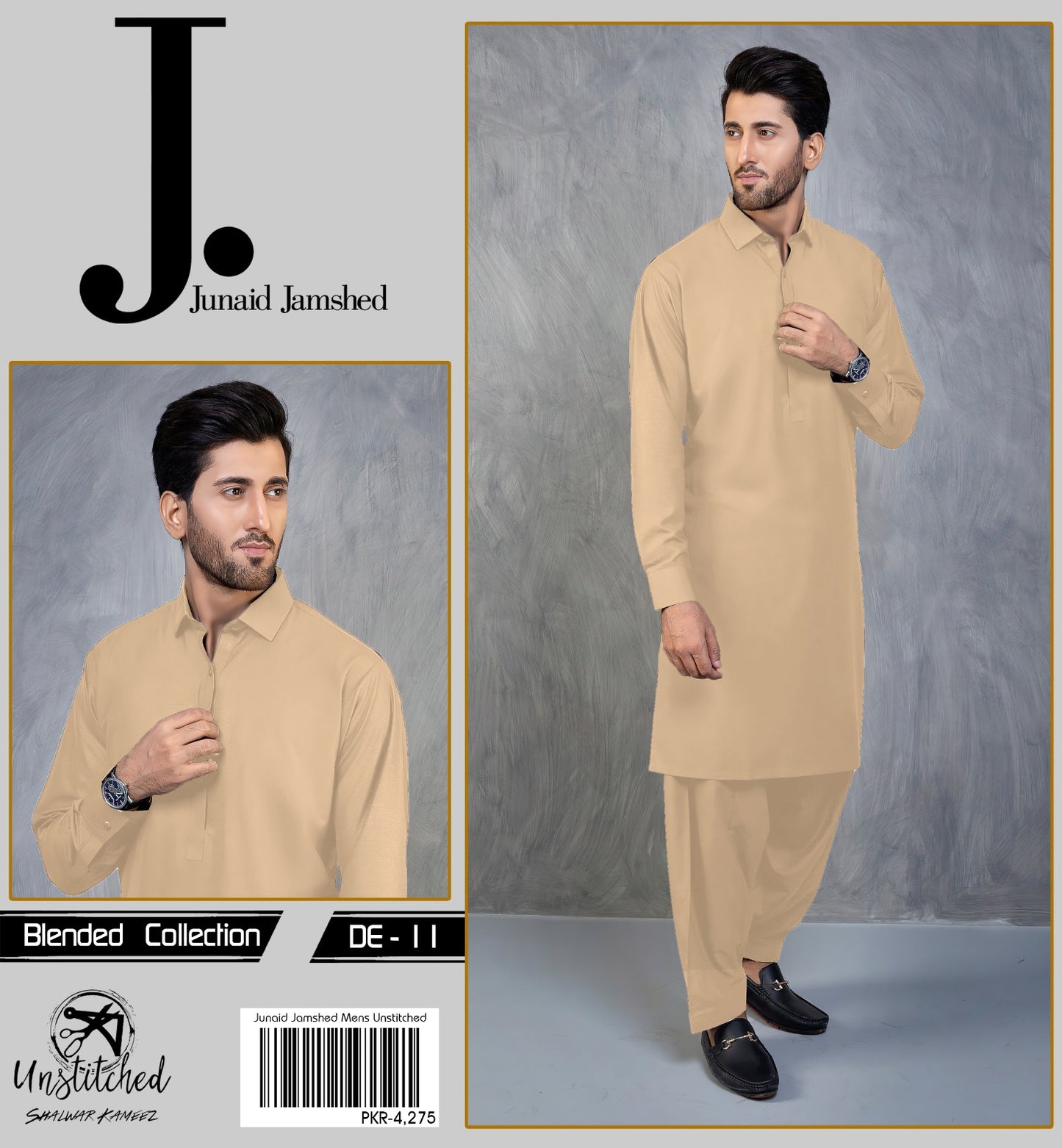 J. Wash n Wear Unstitched Suit for Men's