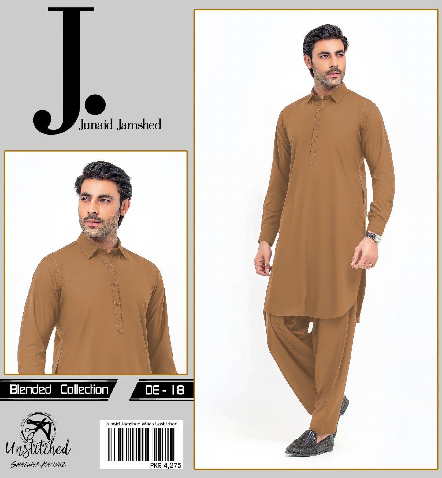 J. Wash n Wear Unstitched Suit for Men's