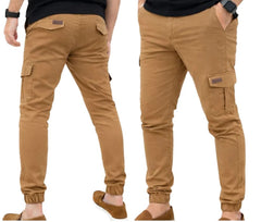 Streachable Camel Crgo 6 Pocket Trouser #1001