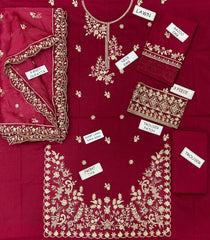 3 PCS UNSTITCHED SUIT|FABRIC Lawn90’88 #1006